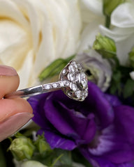 Diamond Daisy Cluster Ring Platinum 0.75ct