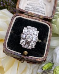 Art Deco Diamond Ring 1.80ct Platinum