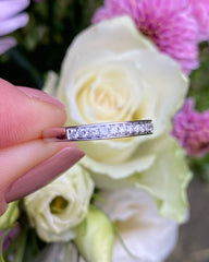 Brilliant Cut Diamond Half Eternity Wedding Ring 0.24ct 18ct White Gold