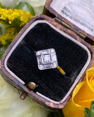 Art Deco Diamond Platinum Ring 0.50ct