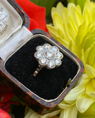 Diamond Daisy Cluster Ring 2.20ct Platinum