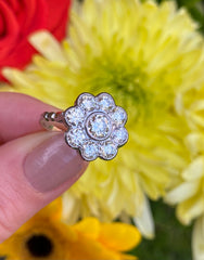 Diamond Daisy Cluster Ring 2.20ct Platinum