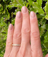Round Brilliant Cut Diamond Half Eternity Wedding Ring 0.36ct 18ct Yellow Gold