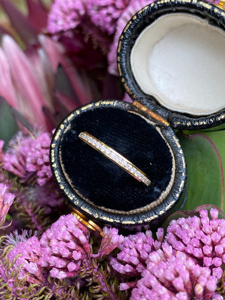 Brilliant Cut Diamond Half Eternity Wedding Ring 0.24ct 18ct Yellow Gold