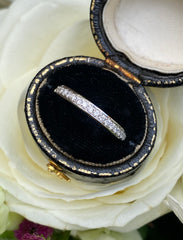 Round Brilliant Cut Diamond Half Eternity Wedding Ring 0.24ct 18ct White Gold