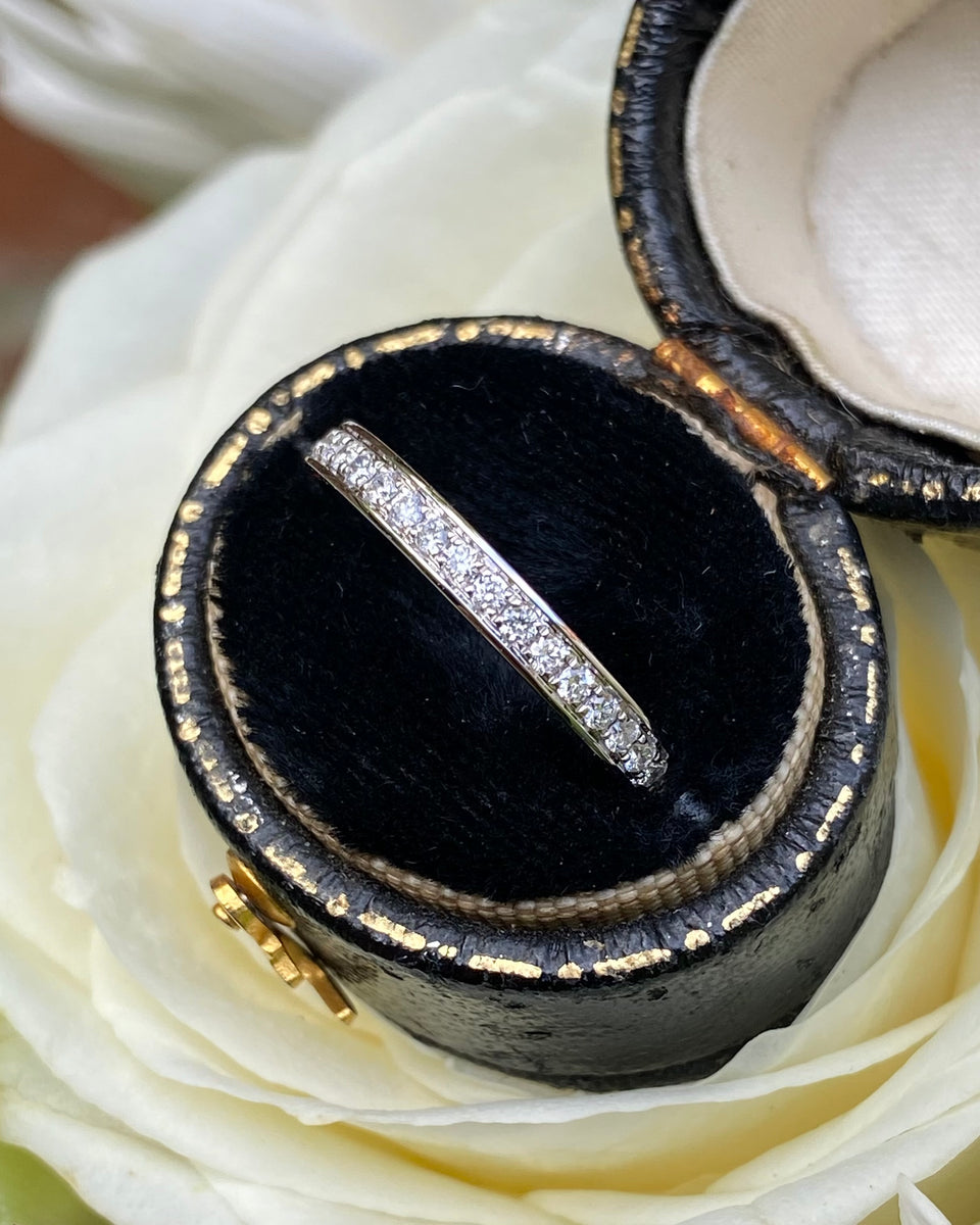 Half Ring Brilliant Cut Diamond Half Eternity Wedding Ring 0.23ct Platinum ...