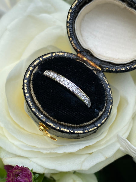 Round Brilliant Cut Diamond Half Eternity Wedding Ring 0.17ct 18ct White Gold