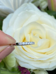 Brilliant Cut Diamond Half Eternity Wedding Ring 0.51ct 18ct White Gold