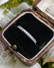 Brilliant Cut Diamond Half Eternity Wedding Ring 0.27ct 18ct White Gold