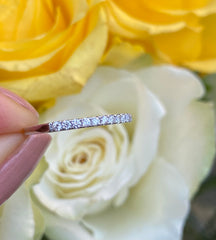 Brilliant Cut Diamond Half Eternity Ring 0.18ct Platinum