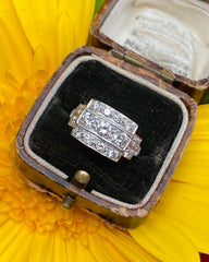 Art Deco Diamond Platinum Ring 1.25ct