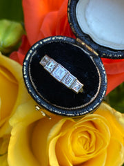 Art Deco Five Stone Diamond Ring Platinum 1.0ct