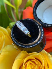 Art Deco Five Stone Diamond Ring Platinum 1.0ct