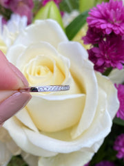 Round Brilliant Cut Diamond Half Eternity Wedding Ring 0.16ct Platinum