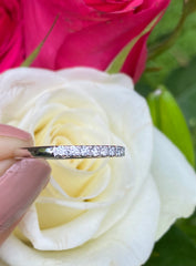 Brilliant Cut Diamond Half Eternity Wedding Ring 0.36ct Platinum