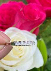 Brilliant Cut Diamond Half Eternity Ring Platinum 0.70ct