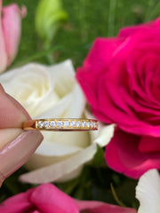 Brilliant Cut Diamond Half Eternity Wedding Ring 0.23ct 18ct Yellow Gold