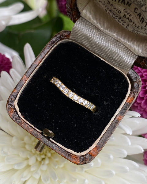 Brilliant Cut Diamond Contoured Half Eternity Wedding Ring 0.30ct 18ct Yellow Gold