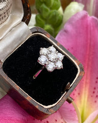 Diamond Daisy Cluster Platinum Ring 2.30ct