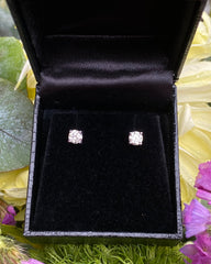 0.72ct Diamond Stud Earrings 4 Claw 18ct White Gold