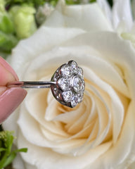 Diamond Daisy Cluster Ring 1.60ct Platinum