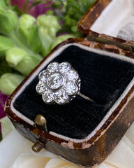 Diamond Daisy Cluster Ring 1.60ct Platinum