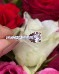 Brilliant Cut Diamond Solitaire Engagement Platinum Ring 1.30ct