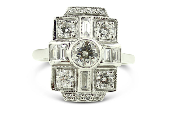 Art Deco Diamond Ring 1.80ct Platinum | Vintage & Antique Rings ...