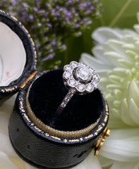 Diamond Daisy Cluster Ring Platinum 0.75ct