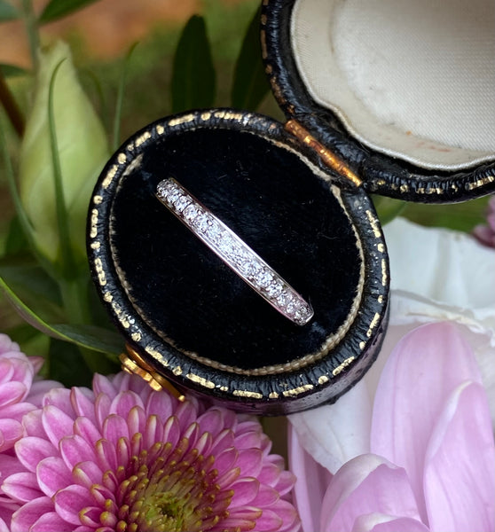 18ct Round Brilliant Cut Diamond Half Eternity Wedding Ring 0.24ct White Gold