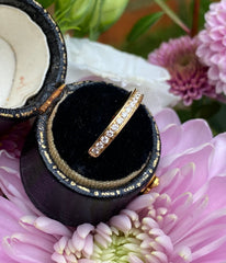 Round Brilliant Cut Diamond Half Eternity Wedding Ring 0.24ct 18ct Yellow Gold