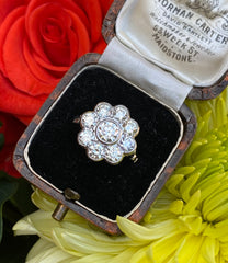 Diamond Daisy Cluster Ring 2.10ct Platinum
