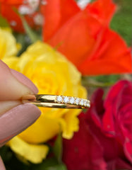 Brilliant Cut Diamond Half Eternity Ring 18ct Yellow Gold 0.31ct