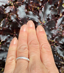 Round Brilliant Cut Diamond Half Eternity Wedding Ring 0.38ct 18ct White Gold