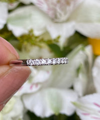 Brilliant Cut Diamond Half Eternity Wedding Ring 0.27ct 18ct White Gold