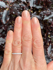 Brilliant Cut Diamond Half Eternity Wedding Ring 0.27ct 18ct White Gold