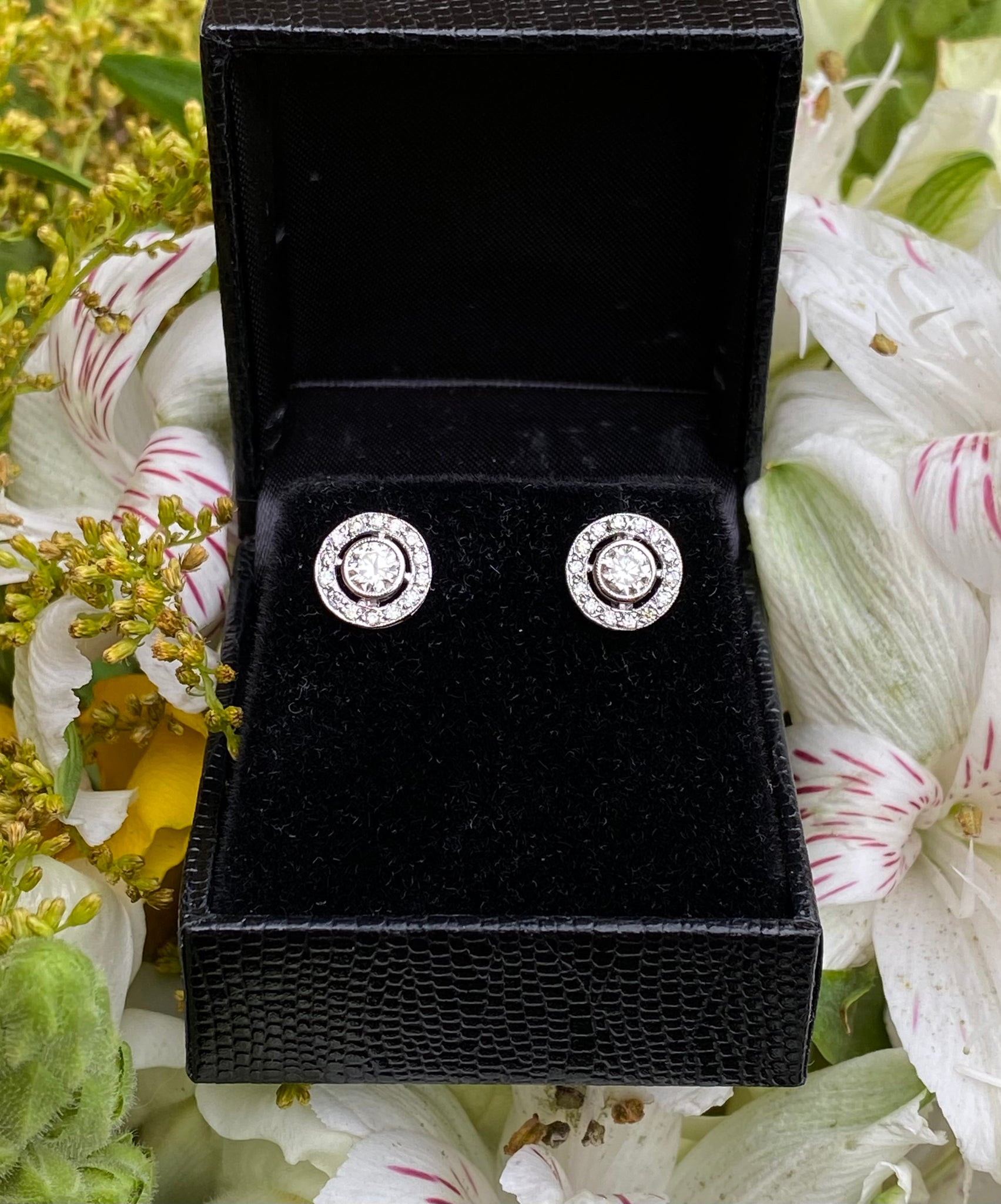 Platinum Art Deco Handmade 1930's Sapphire and Diamond Drop Earrings –  GoldArts