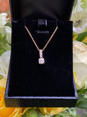 18ct Yellow Gold Diamond Solitaire Four Claw Set Pendant 0.62ct
