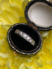 Round Brilliant Cut Diamond Half Eternity Wedding Ring 0.75ct Platinum