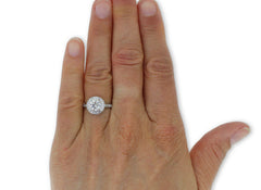 Platinum Brilliant Cut Diamond Eternity / Wedding Band to compliment Halo Diamond Engagement Ring