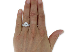 Platinum Brilliant Cut Diamond Eternity / Wedding Band to compliment Halo Diamond Engagement Ring