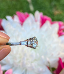 Art Deco Diamond Solitaire Platinum Ring 1.26ct
