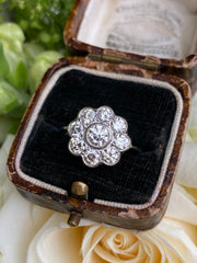 Diamond Daisy Cluster Ring 1.60ct Platinum
