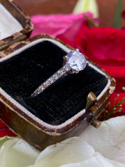 Brilliant Cut Diamond Solitaire Engagement Platinum Ring 1.30ct
