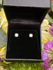 0.82ct Diamond Stud Earrings 4 Claw 18ct White Gold