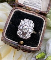 Art Deco Diamond Ring 1.90ct Platinum