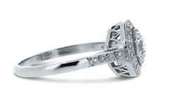 Art Deco Diamond Solitaire Engagement Ring 1.25ct Platinum