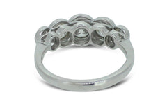 Art Deco Brilliant Cut Diamond Five Stone Ring 1.55ct Platinum